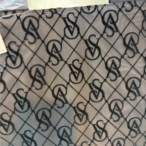 Victoria's Secret Black and Gray Logo Patterned Tote. NWT - Picture 5 of 10